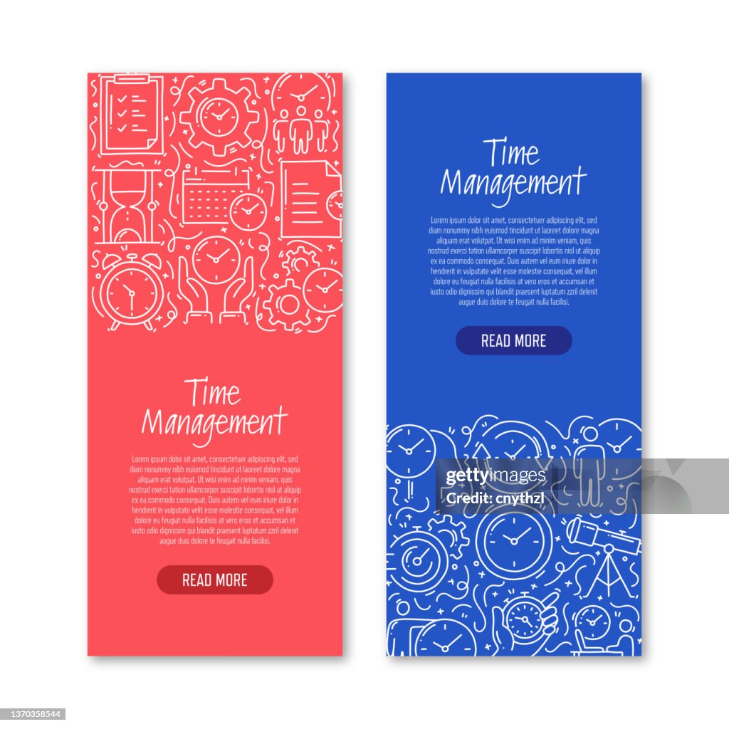 Time Management Objects Time Management Related Objects And Elements Hand Drawn Vector Doodle ...