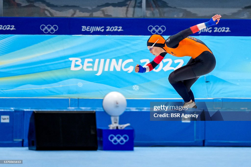 Jutta Leerdam of the Netherlands during the Speed Skating Women's