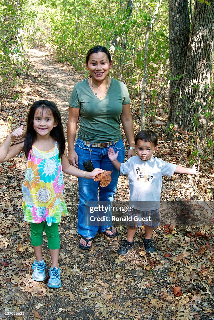 Family hiking