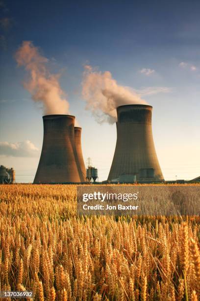 golden towers ..... - coal fired power station stock pictures, royalty-free photos & images