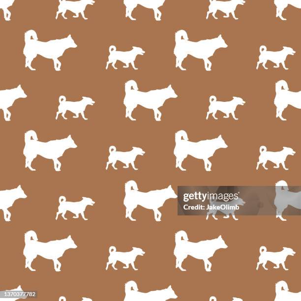 dogs silhouette pattern - sample stand stock illustrations