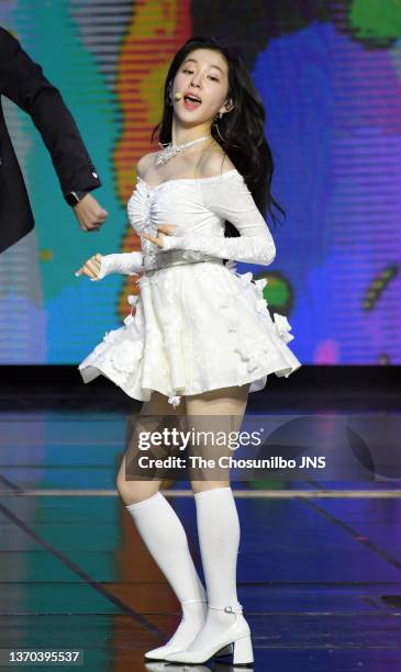 Irene of Red Velvet performs during the 11th Gaon Chart Music Awards at Jamsil Arena on January 27, 2022 in Seoul, South Korea.