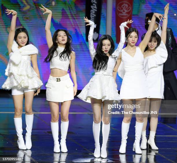 Red Velvet performs during the 11th Gaon Chart Music Awards at Jamsil Arena on January 27, 2022 in Seoul, South Korea.