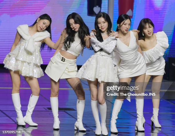 Red Velvet performs during the 11th Gaon Chart Music Awards at Jamsil Arena on January 27, 2022 in Seoul, South Korea.