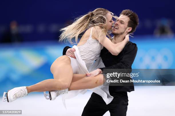 Victoria Sinitsina and Nikita Katsalapov of Team ROC skate during the Ice Dance Free Dance on day ten of the Beijing 2022 Winter Olympic Games at...