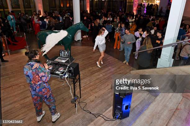 View of the crowd during the Flying Solo NYFW February 2022 Afterparty on February 13, 2022 in New York City.
