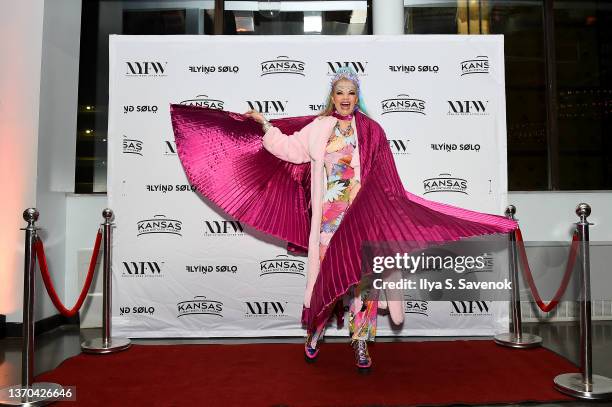 Guest attends the Flying Solo NYFW February 2022 Afterparty on February 13, 2022 in New York City.