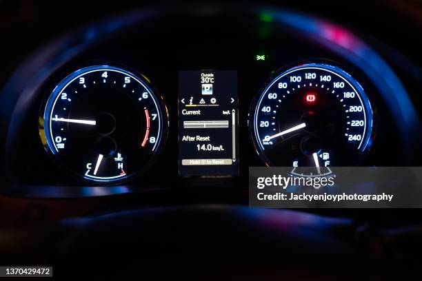 modern car speedometer panel - motorized sport bildbanksfoton och bilder