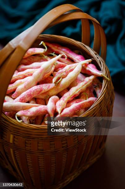 oil beans - panier legumes stock pictures, royalty-free photos & images