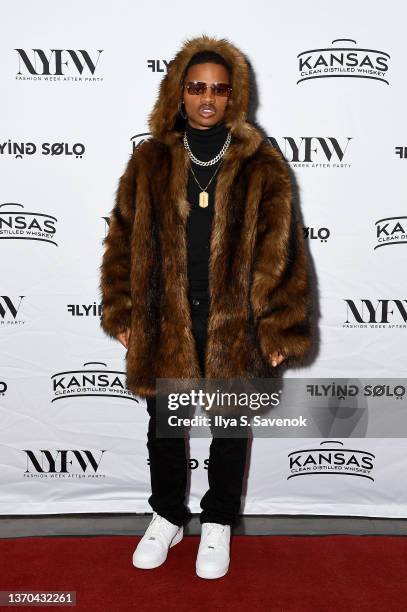 Guest attends the Flying Solo NYFW February 2022 Afterparty on February 13, 2022 in New York City.