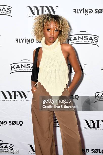 Guest attends the Flying Solo NYFW February 2022 Afterparty on February 13, 2022 in New York City.