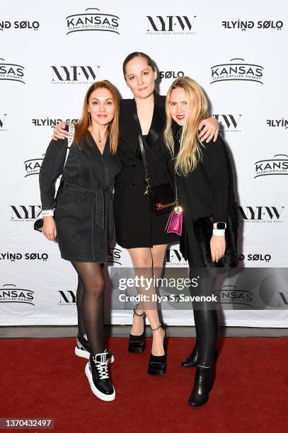 Flying Solo Co-Founder and Managing Director Elizabeth Solomeina attends the Flying Solo NYFW February 2022 Afterparty on February 13, 2022 in New...