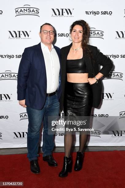 Guests attend the Flying Solo NYFW February 2022 Afterparty on February 13, 2022 in New York City.