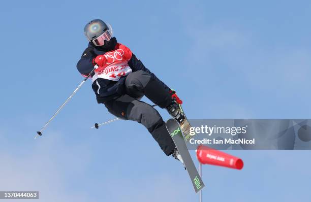 Katie Summerhayes of Team Great Britai is seen during the Women's Freestyle Skiing Freeski Slopestyle Qualification on Day 10 of the Beijing 2022...