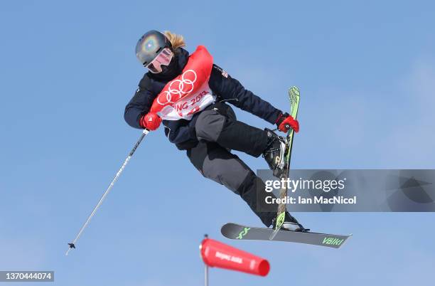 Katie Summerhayes of Team Great Britai is seen during the Women's Freestyle Skiing Freeski Slopestyle Qualification on Day 10 of the Beijing 2022...