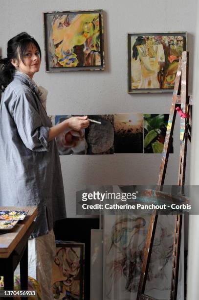 Barbara Thaden at home in her studio workshop on March 22, 2010 in Cologne, Germany.
