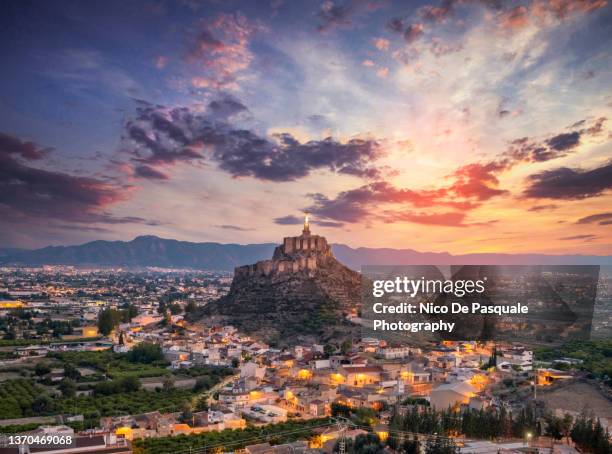 cityscape of murcia, spain - beautiful jesus christ stock pictures, royalty-free photos & images