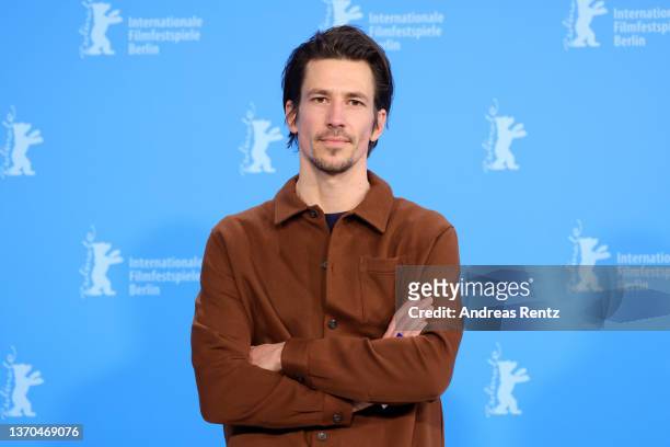 Director Michael Koch poses at the "Drii Winter" photocall during the 72nd Berlinale International Film Festival Berlin at Grand Hyatt Hotel on...
