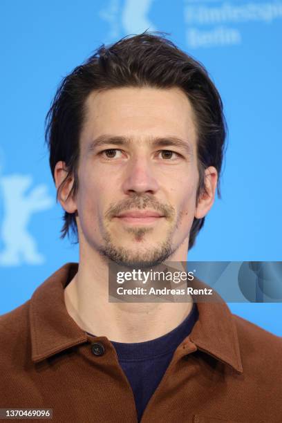 Director Michael Koch poses at the "Drii Winter" photocall during the 72nd Berlinale International Film Festival Berlin at Grand Hyatt Hotel on...