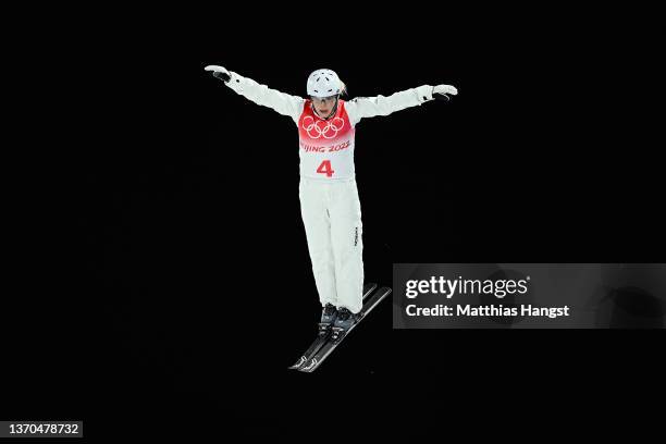 Danielle Scott of Team Australia performs a trick during the Women's Freestyle Skiing Aerials Final on Day 10 of the Beijing 2022 Winter Olympics at...