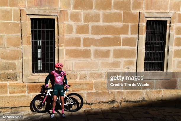 General view of Lachlan David Morton of Australia and Team EF Education - Easypost prior to the 1st Clásica Jaén Paraíso Interior 2022 a 187,7km one...