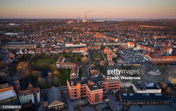 odense city - denmark skyline stock pictures, royalty-free photos & images