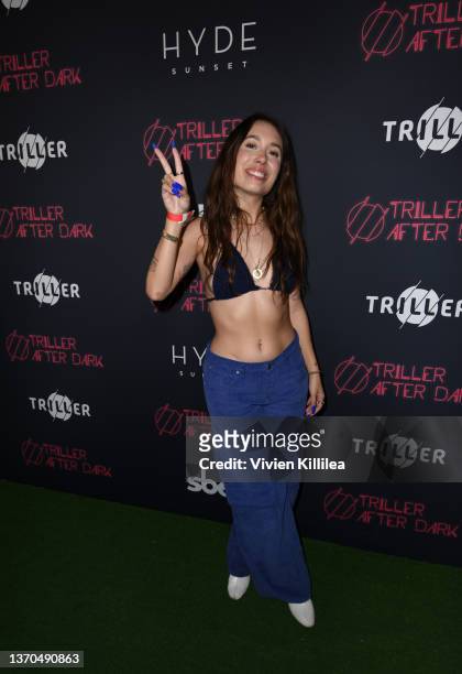 Kristen McAtee attends Triller After Dark on February 13, 2022 in Los Angeles, California.