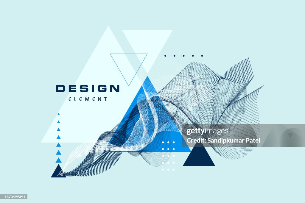 Retro abstrakter geometrischer Hintergrund. Das Plakat mit den flachen Figuren