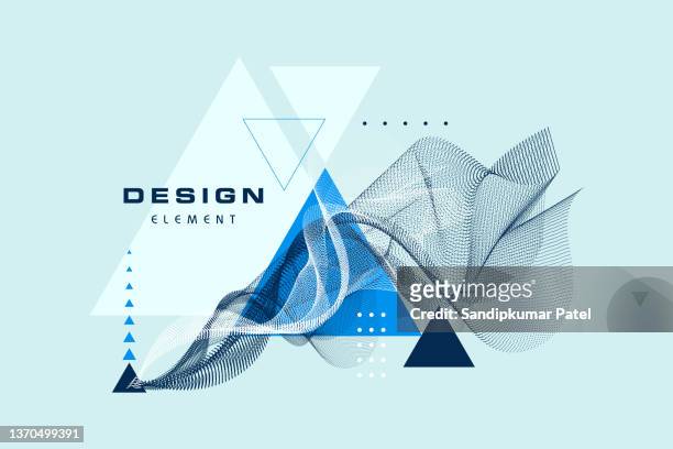 ilustrações de stock, clip art, desenhos animados e ícones de retro abstract geometric background. the poster with the flat figures - triangle shape