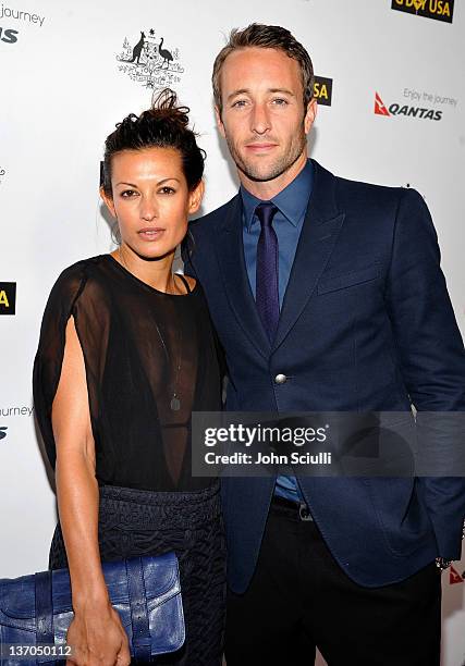 Surfer Malia Jones and actor Alex O'Loughlin arrive at the 9th Annual G'Day USA Los Angeles Black Tie Gala at the Hollywood & Highland Grand Ballroom...