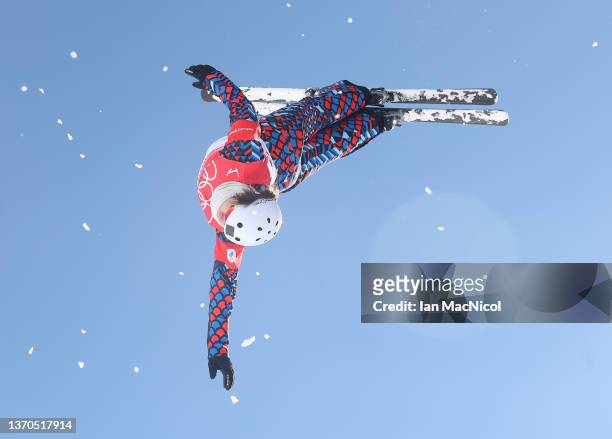 Liubov Nikitina of Team ROC takes part in a practice session during the Women's Freestyle Skiing Aerials Final on Day 10 of the Beijing 2022 Winter...