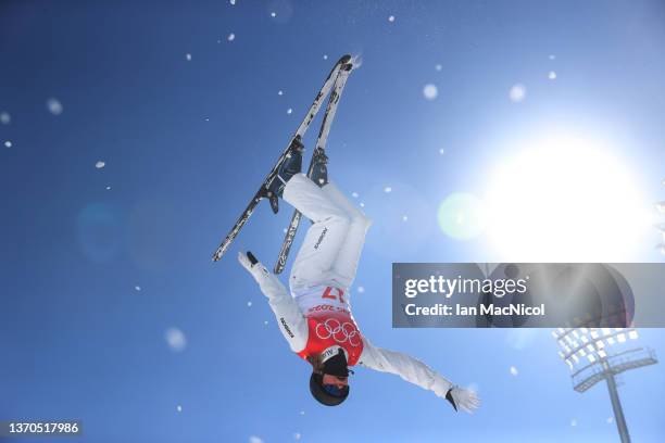 Laura Peel of Team Australia takes part in a practice session during the Women's Freestyle Skiing Aerials Final on Day 10 of the Beijing 2022 Winter...