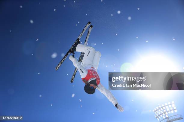 Laura Peel of Team Australia takes part in a practice session during the Women's Freestyle Skiing Aerials Final on Day 10 of the Beijing 2022 Winter...