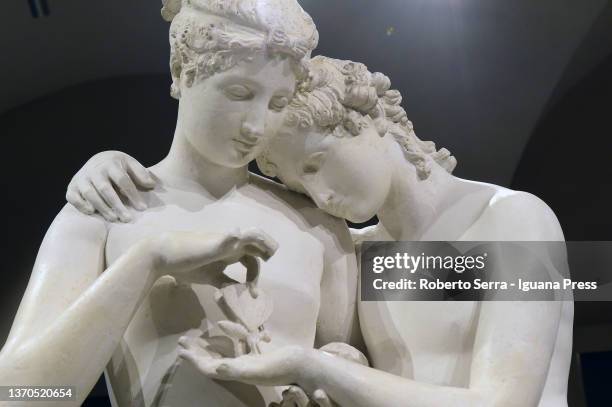 The italian neoclassical artist Antonio Canova's masterpiece "Amore E Psiche" during the "Antonio Canova Glory of Treviso" Valentine's Day with...