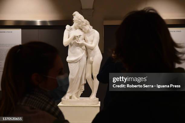 The italian neoclassical artist Antonio Canova's masterpiece "Amore E Psiche" during the "Antonio Canova Glory of Treviso" Valentine's Day with...