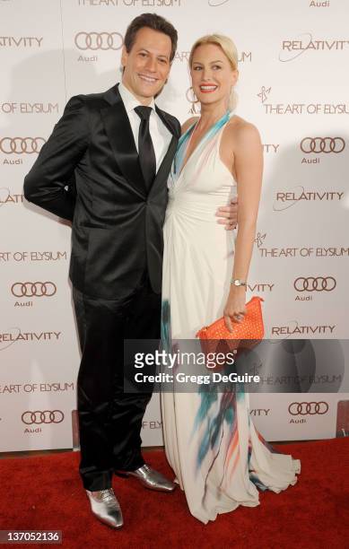 Actors Ioan Gruffudd and Alice Evans arrive at Art Of Elysium's 5th Annual Heaven Gala at Union Station on January 14, 2012 in Los Angeles,...