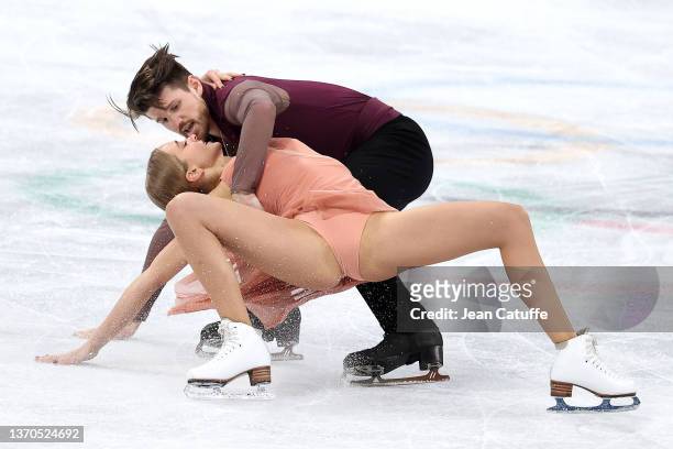 Alexandra Stepanova and Ivan Bukin of Russia skate during the Ice Dance Free Dance on day 10 of the Beijing 2022 Winter Olympic Games at Capital...