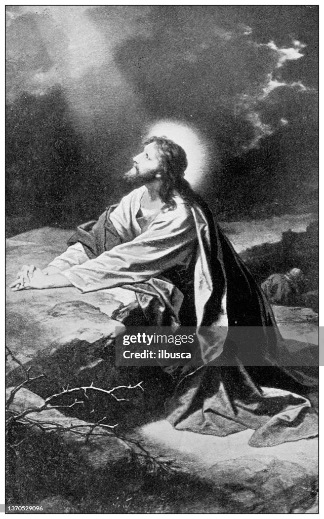 Antike religiöse Malerei: In Gethsemane von Hofmann