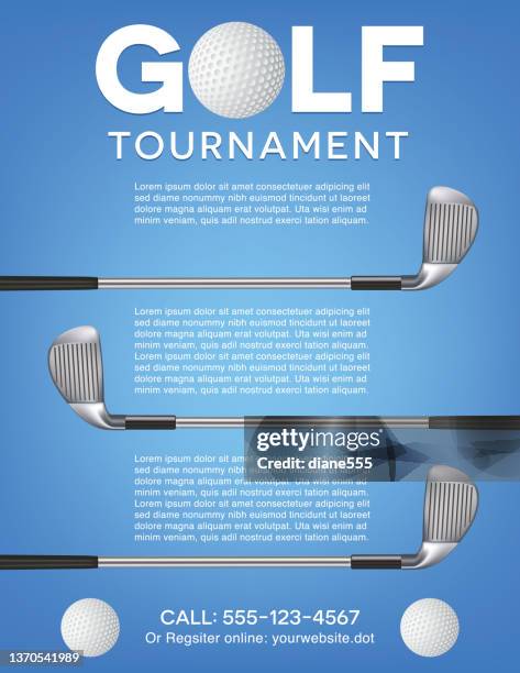 golf tournament invitation template - contest flyer stock illustrations