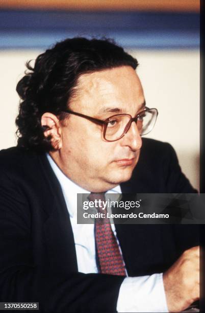 Italian politician Gianni De Michelis, Milan, Italy, 21st April 1986.