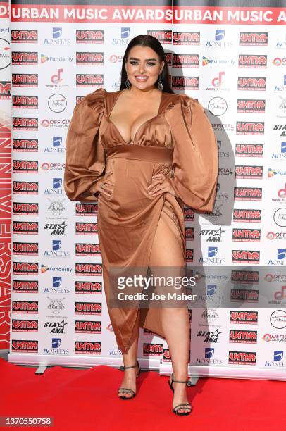Amy Christophers attends the Urban Music Awards 2022 at Porchester Hall on February 14, 2022 in London, England.