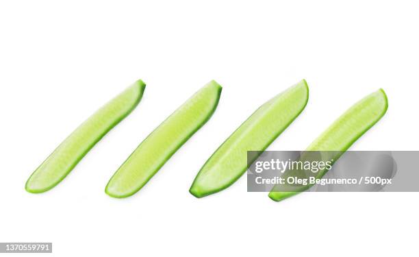 fresh cucumbers,close-up of aloe vera slices over white background,moldova - aloe slices stock pictures, royalty-free photos & images