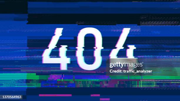 abstrakter glitch-hintergrund - 404 - 404 error stock-grafiken, -clipart, -cartoons und -symbole