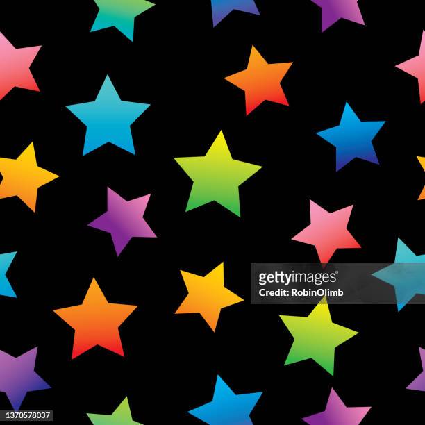 gradient stars seamless pattern - star pattern stock illustrations
