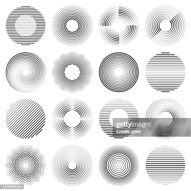 circle design elements - ripple stock illustrations