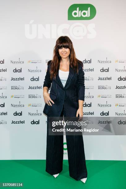 Spanish musician Vanesa Martin attends the 'Dial Unicas' charity concert photocall on February 14, 2022 in Madrid, Spain.