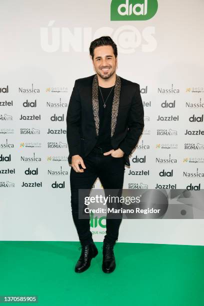 Spanish singer David Bustamante attends the 'Dial Unicas' charity concert photocall on February 14, 2022 in Madrid, Spain.