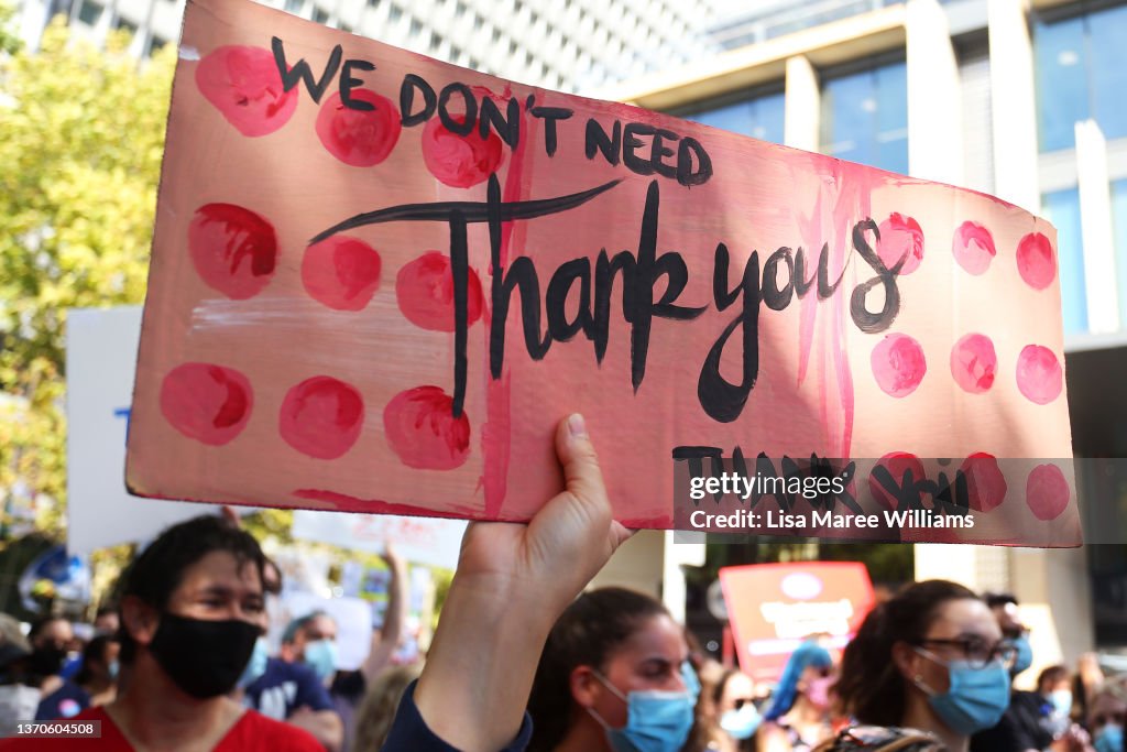 Thousands Of Nurses Protest Pay And Work Conditions During The Pandemic
