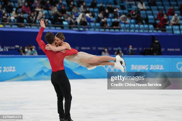 Gabriella Papadakis and Guillaume Cizeron of Team France compete during the Ice Dance Free Dance on day ten of the Beijing 2022 Winter Olympic Games...