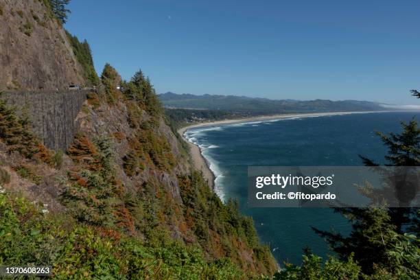 neahkahnie viewpoint in the oswald west state park in oregon - state park stock pictures, royalty-free photos & images